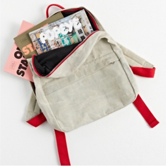 Urban Outfitters Beige and Red Backpack